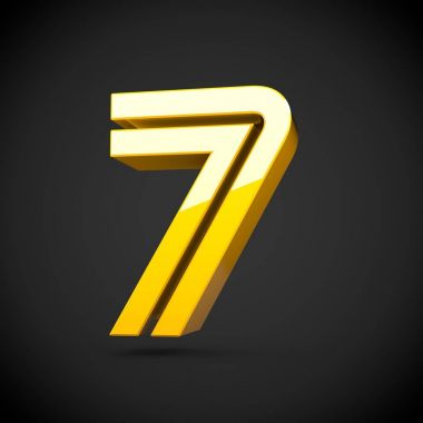 Sarı retro sayı 7 