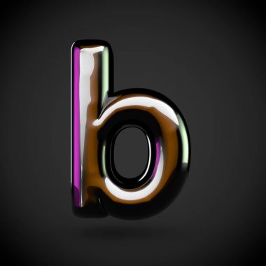 Parlak siyah harf B