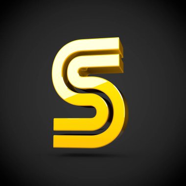 Sarı retro Harf S