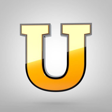 Altın harf büyük harf U 