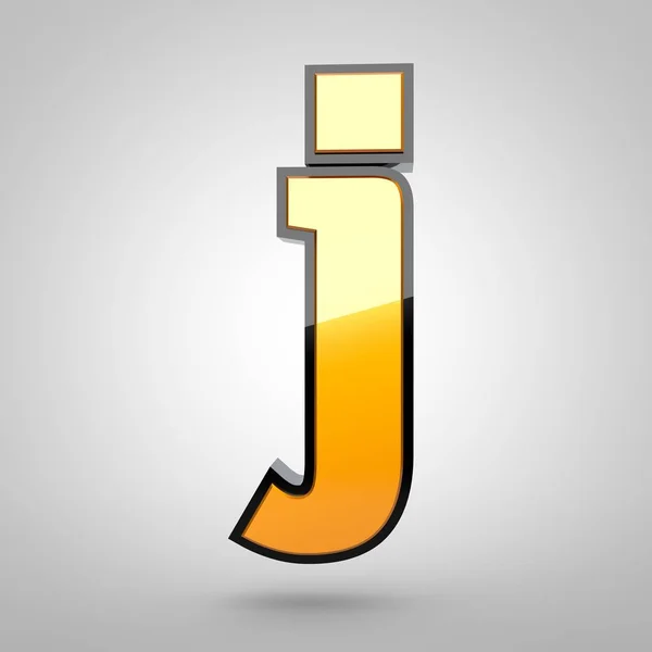 Małe litery złote litery J — Zdjęcie stockowe