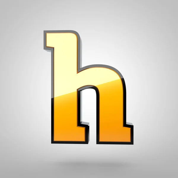 Gold letter H lowercase — Stock Photo, Image