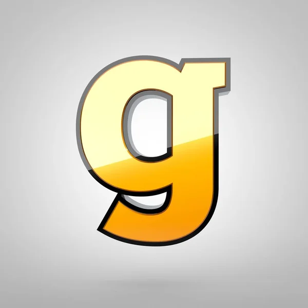 Guld bokstaven G gemener — Stockfoto