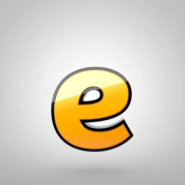 Złote litery E małe — Zdjęcie stockowe