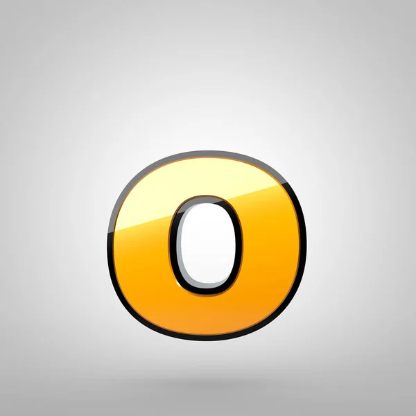 Gold letter O lowercase — Stock Photo, Image