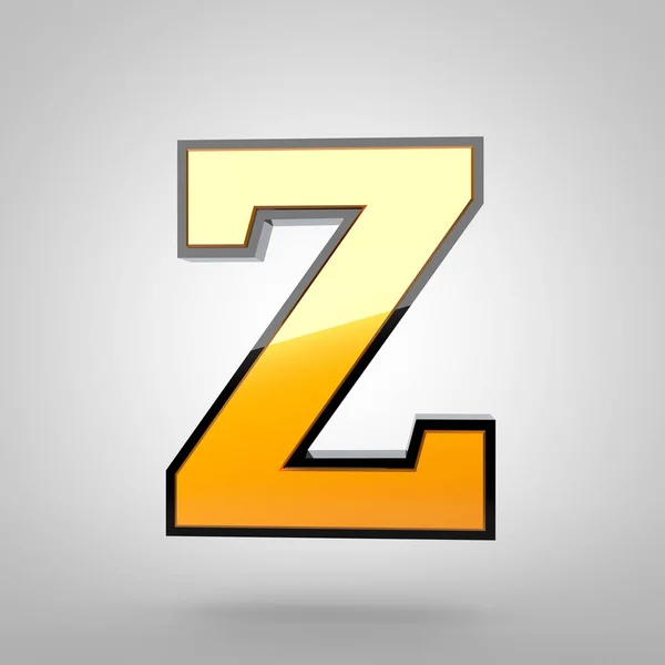 Letra de oro Z mayúscula — Foto de Stock