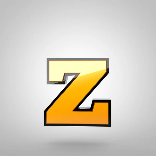 Guld bokstaven Z gemener — Stockfoto