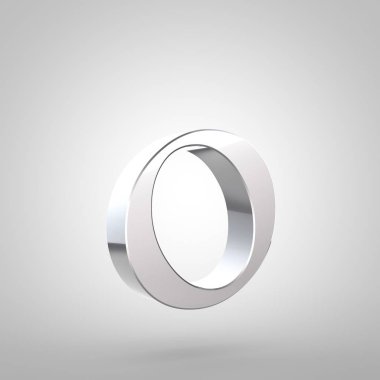 Gümüş harf küçük harf O 