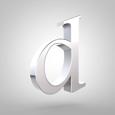 Gümüş harf küçük harf D 