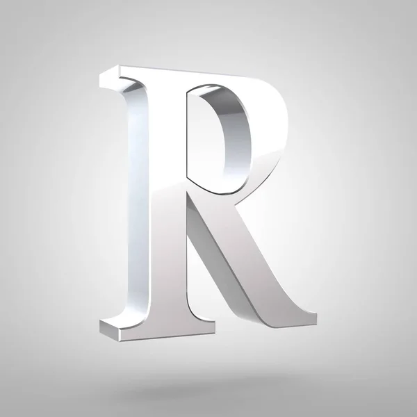 Silver letter R uppercase — Stock Photo, Image