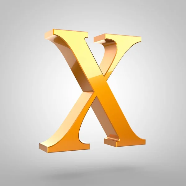 Gold letter X uppercase — Stock Photo, Image