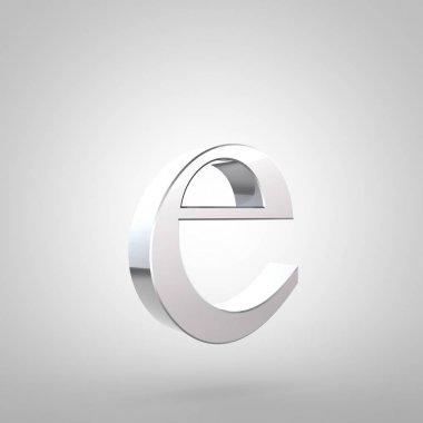 Gümüş harf küçük harf E