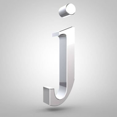 Gümüş harf küçük harf J