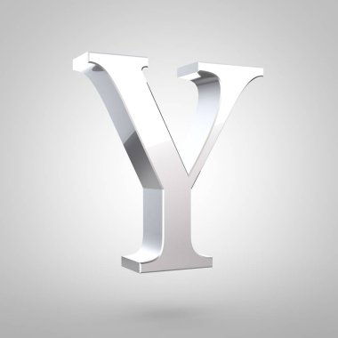 Gümüş harf büyük harf Y