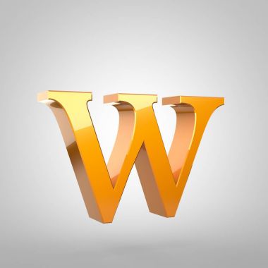 Altın harf W küçük 