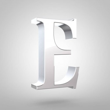 Gümüş harf büyük harf E