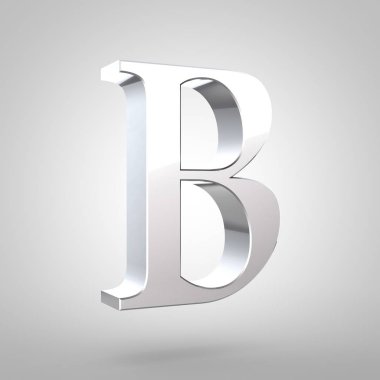 Gümüş harf büyük harf B 