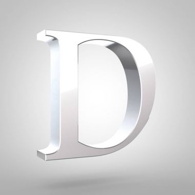 Gümüş harf büyük harf D