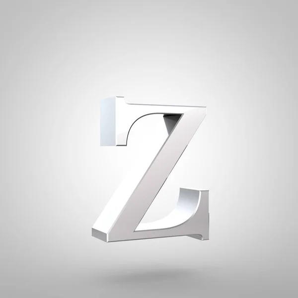 Zilveren letter Z kleine letters — Stockfoto