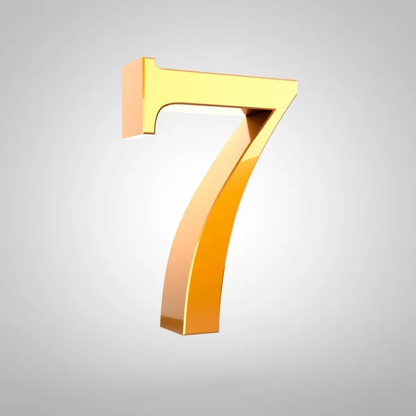 Gold number 7 — Stock Photo, Image