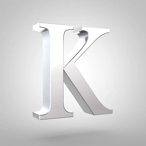Серебряная буква K — стоковое фото
