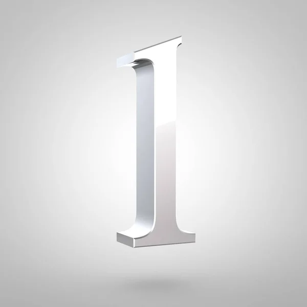 Silver bokstaven L gemener — Stockfoto