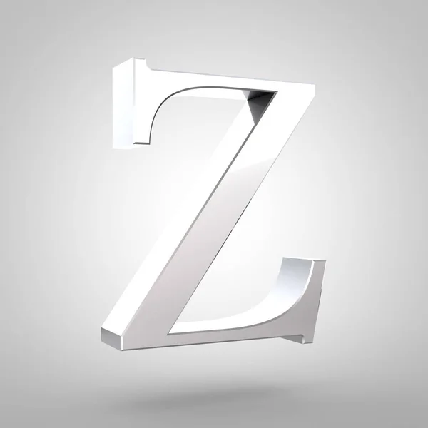 Срібна літера Z верхній регістр — стокове фото