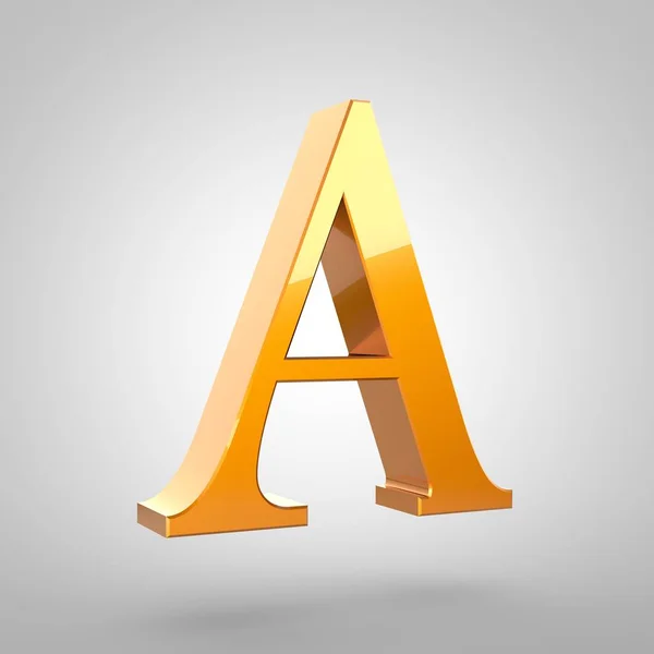 Złote litery wielkie litery — Zdjęcie stockowe