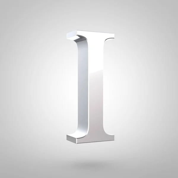 Silver letter I uppercase — Stock Photo, Image