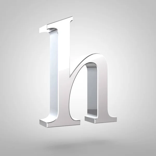 Silver letter H lowercase — Stock Photo, Image