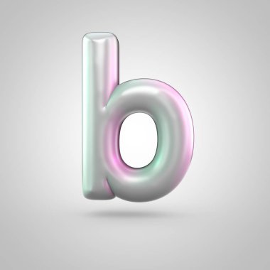 Beyaz arka plan üzerinde izole parlak perl harf büyük harf B