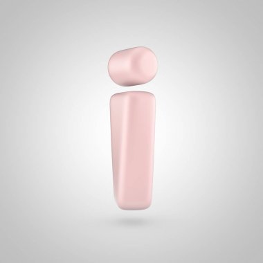 Millenium pembe renk mektup izole üzerinde beyaz arka plan küçük harf