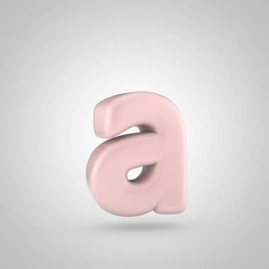 Millenium pembe renk mektup beyaz arka plan üzerinde izole bir küçük