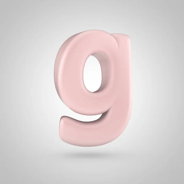 Millenium kolor różowy literę G małymi literami na białym tle — Zdjęcie stockowe