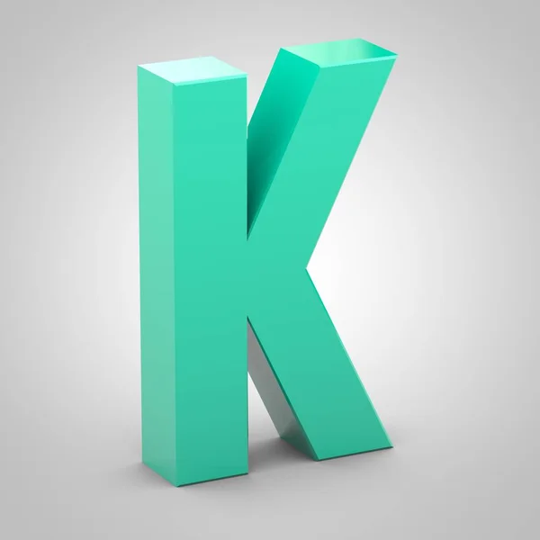 Isometric letter K uppercase isolated on white background — Stock Photo, Image