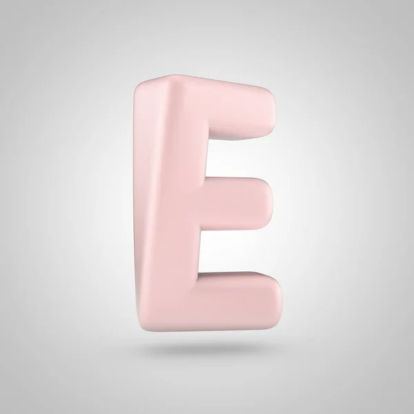 Millennium roze kleur letter E hoofdletters geïsoleerd op witte achtergrond — Stockfoto