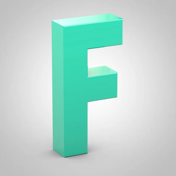 Izometryczne literę F wielkimi literami na białym tle — Zdjęcie stockowe