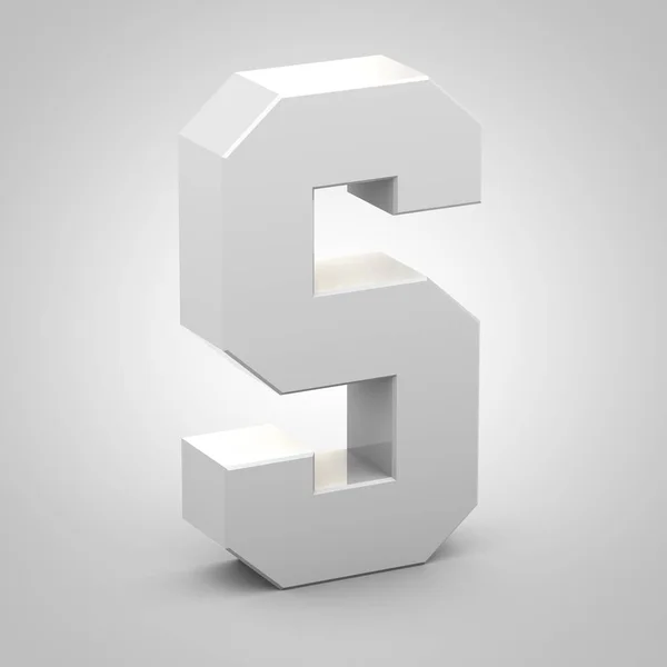 Isometrisk bokstaven S versaler isolerad på vit bakgrund — Stockfoto