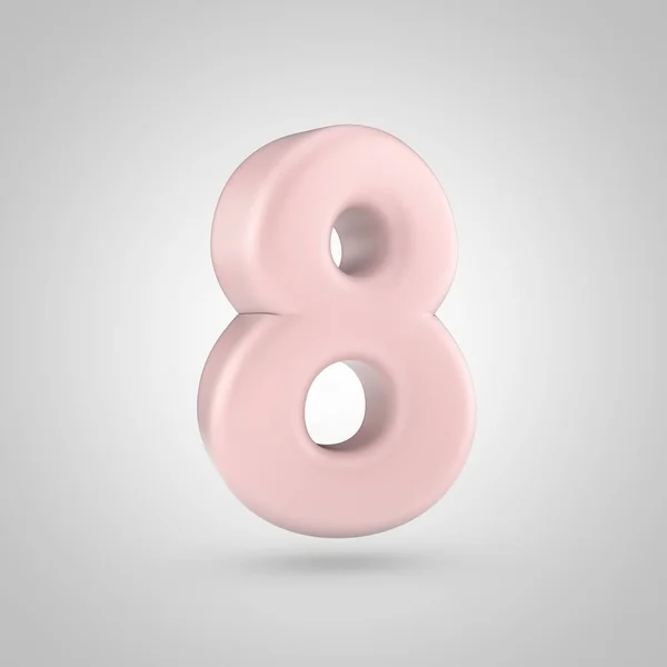 Millenium Pink numero di colore 8 isolato su sfondo bianco — Foto Stock