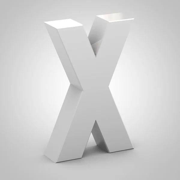 Isometrisk bokstaven X versaler isolerad på vit bakgrund — Stockfoto