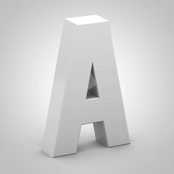 Lettre isométrique Une majuscule isolée sur fond blanc — Photo