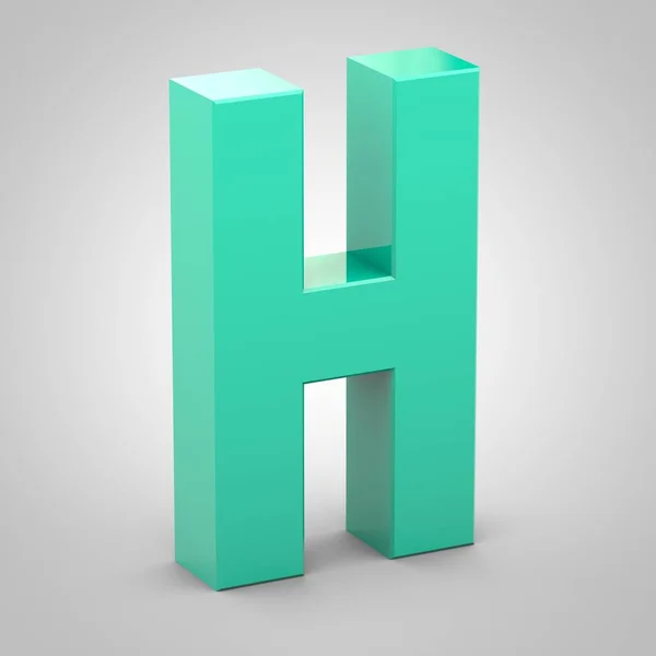Lettre isométrique H majuscule isolée sur fond blanc — Photo