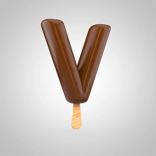 Ice-cream letter V uppercase — Stock Photo, Image