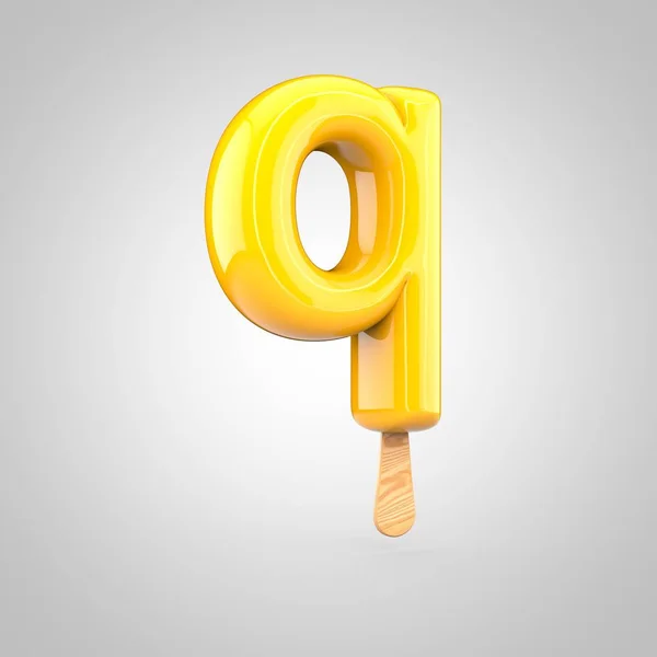 Inghetata litera Q lowercase — Fotografie, imagine de stoc