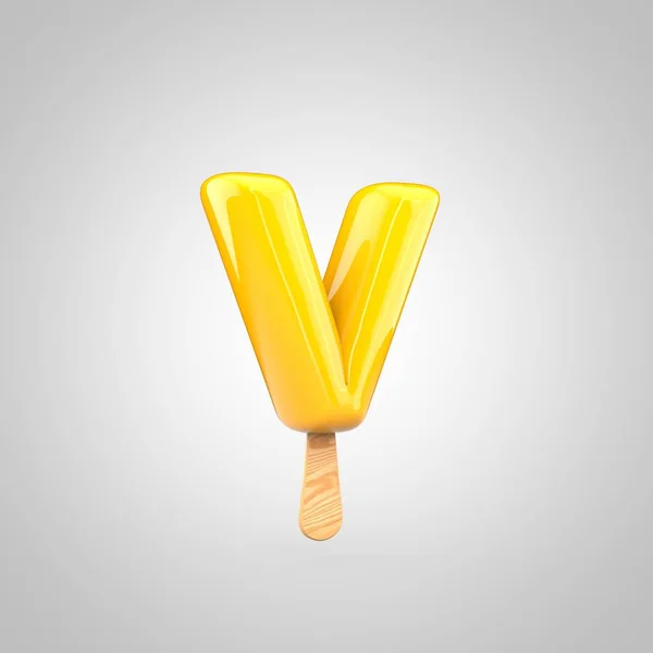 Ice cream letter V lowercase — Stock Photo, Image