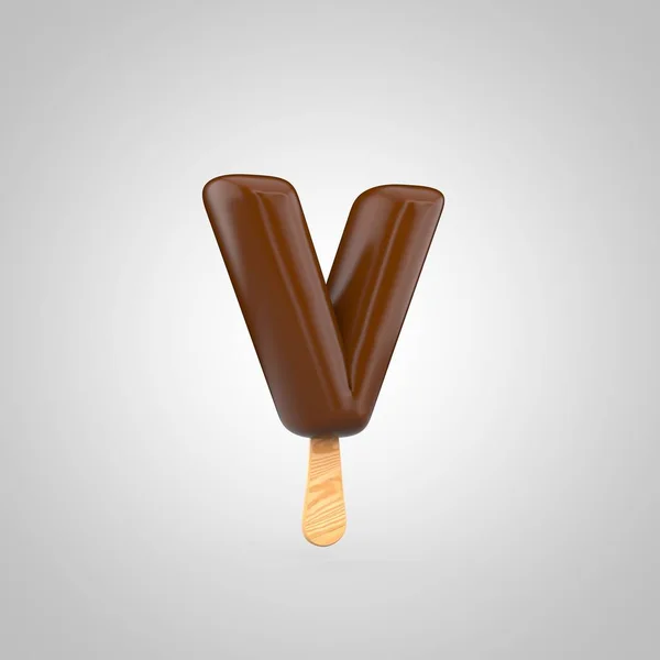 Ice-cream letter V lowercase — Stock Photo, Image