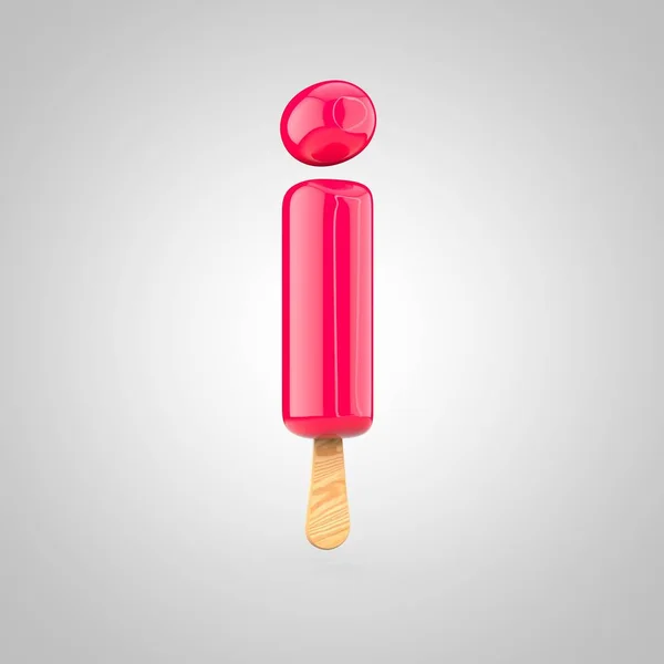 Ice cream font with wooden stick — Stock Photo, Image