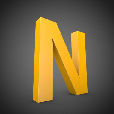 büyük sarı harf N