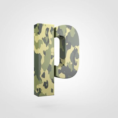 kamuflaj tasarımını küçük harf P