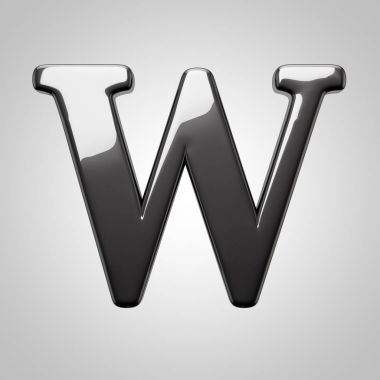 büyük siyah harf W
